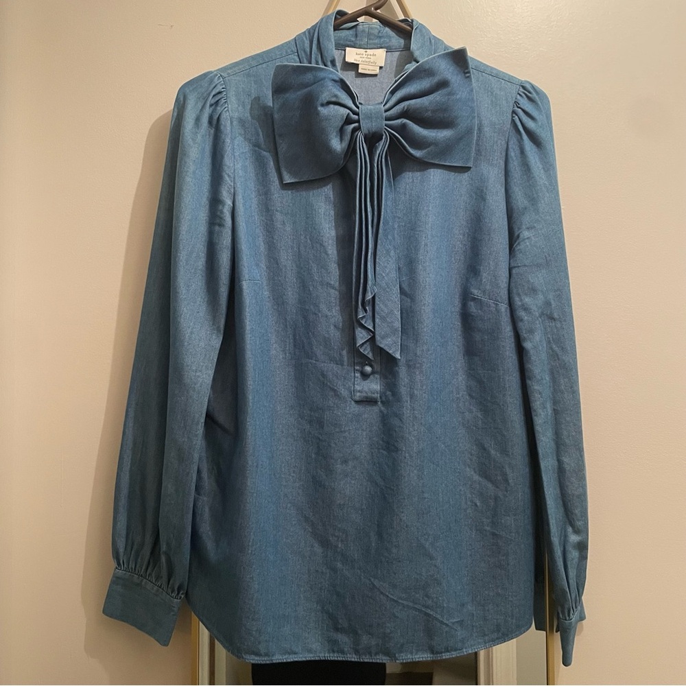 Kate spade blue denim blouse